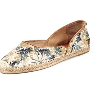 Rag & Bone, Georgie espadrille flat shoe, size 7.5, floral print, EUC